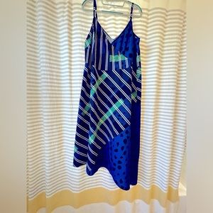 Refinery 29 Eloquii Asymmetrical Hem Midi Slip Dress Plus Size